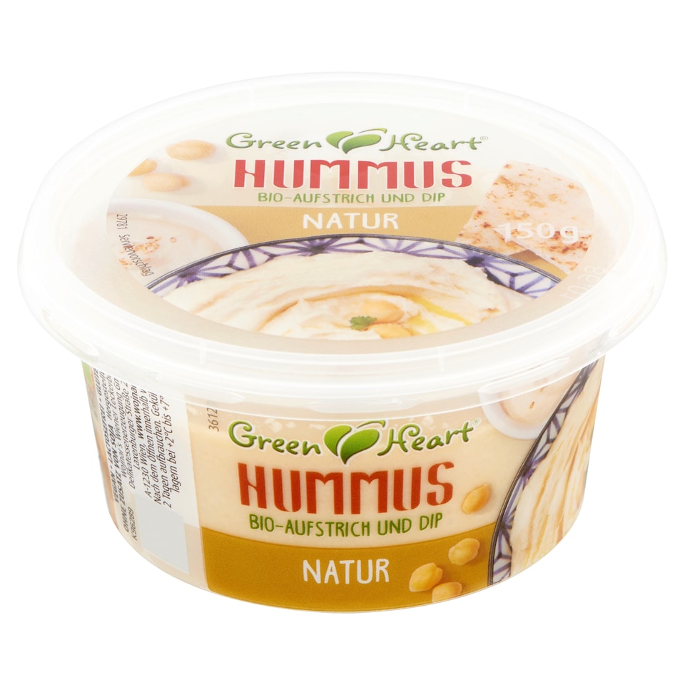 Green Heart Organic Unflavoured Hummus 150 g