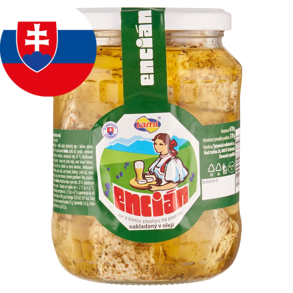 obrázok 1 z Tami Encián syr s bielou plesňou na povrchu nakladaný v oleji 610 g