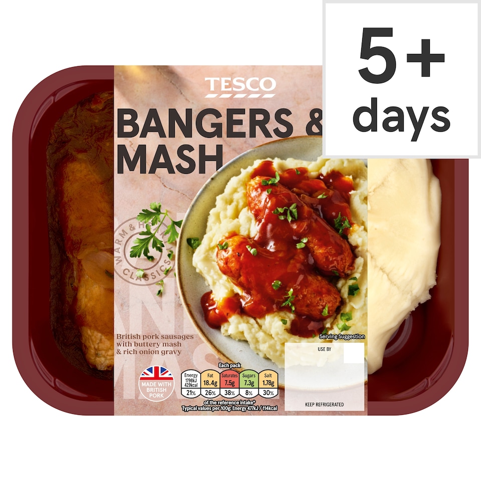 Tesco Bangers & Mash 400G