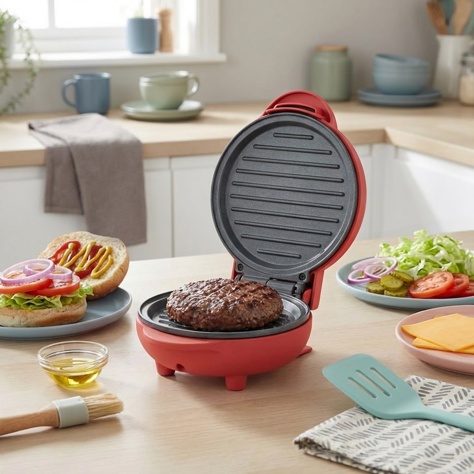 image 1 of Giles & posner Funfair Matt Red Mini Griddle