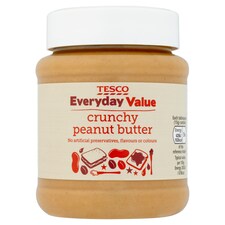Tesco Everyday Value Crunchy Peanut Butter 340G