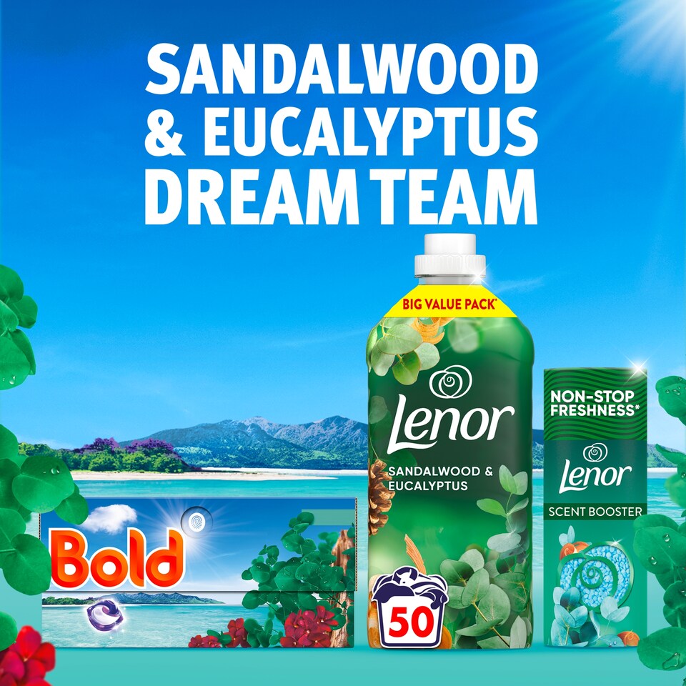 image 1 of Bold All In One Washing Liquid Pods Sandalwood & Eucalyptus 25 washes 490g