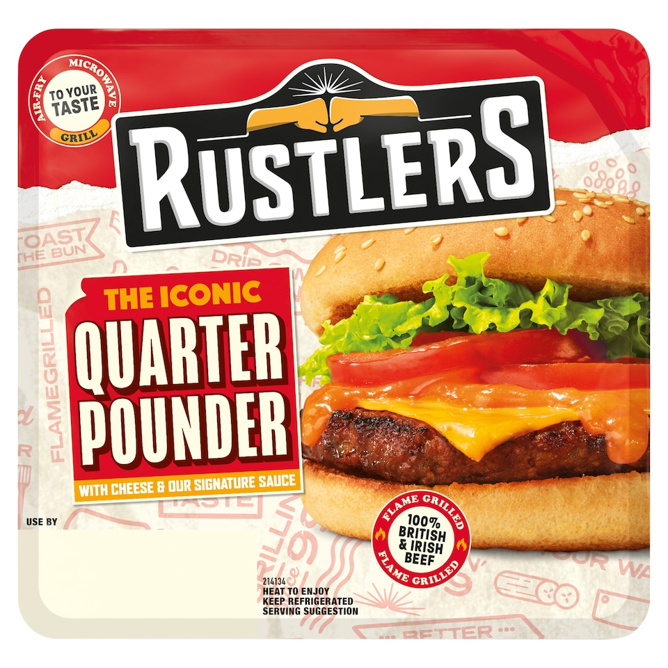 Rustlers Quarter Pounder Cheese Burger 190 G