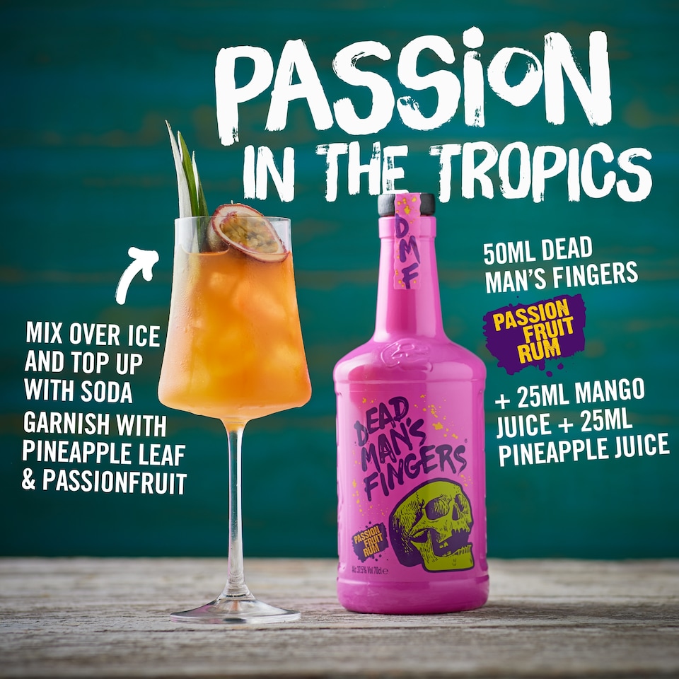 image 1 of Dead Man's Fingers Passion Fruit Rum 70Cl