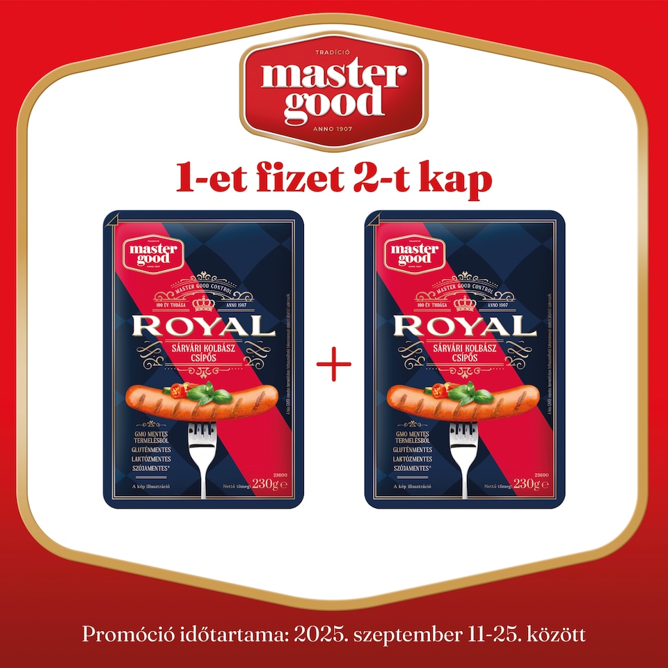 Master Good Royal sárvári csípős kolbász 230 g 