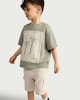 image 2 of F&F Boys 2-Piece Island Adventures T-Shirt and Cargo Shorts Set in Khaki