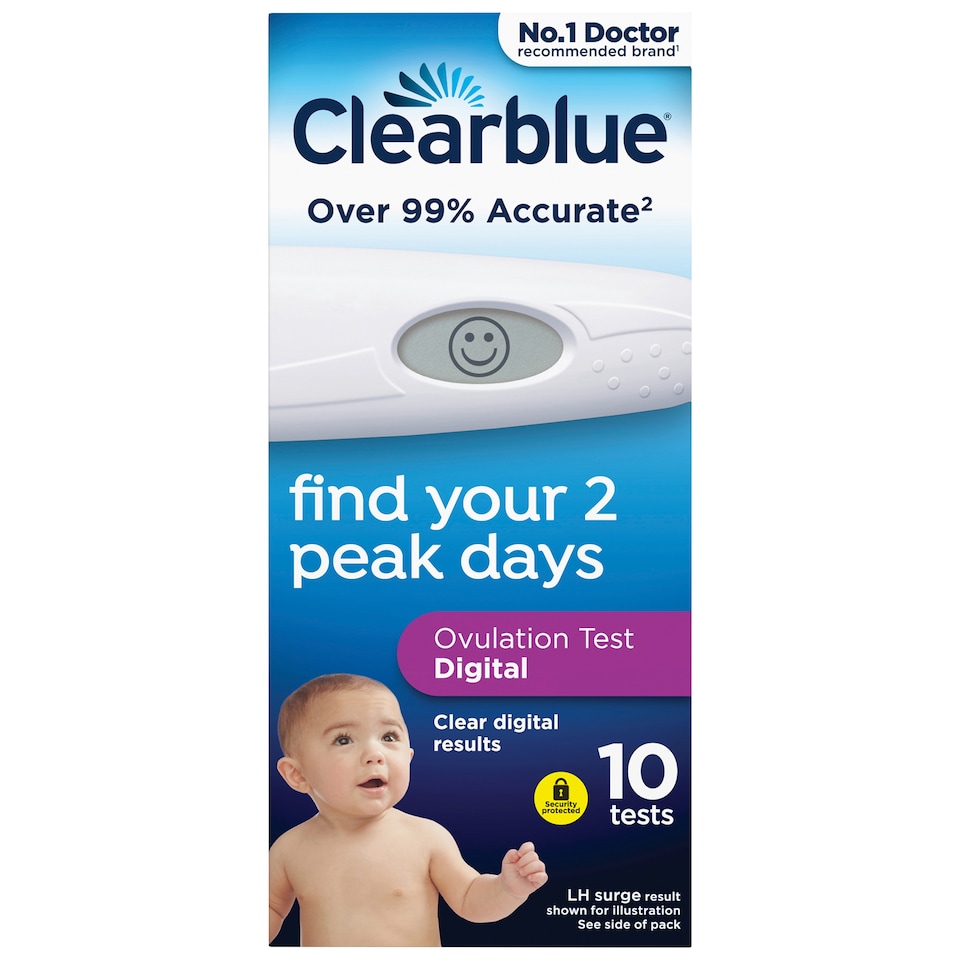 image 1 of Clearblue Digital Ovulation Test Kit 10 Tests