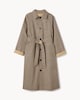 image 7 of F&F Check Reversible Trench Coat in Multi Brown