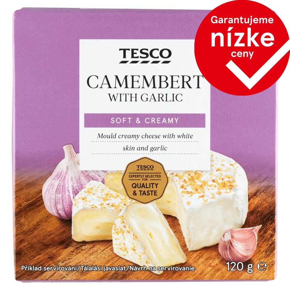 Tesco Camembert with Garlic 120 g