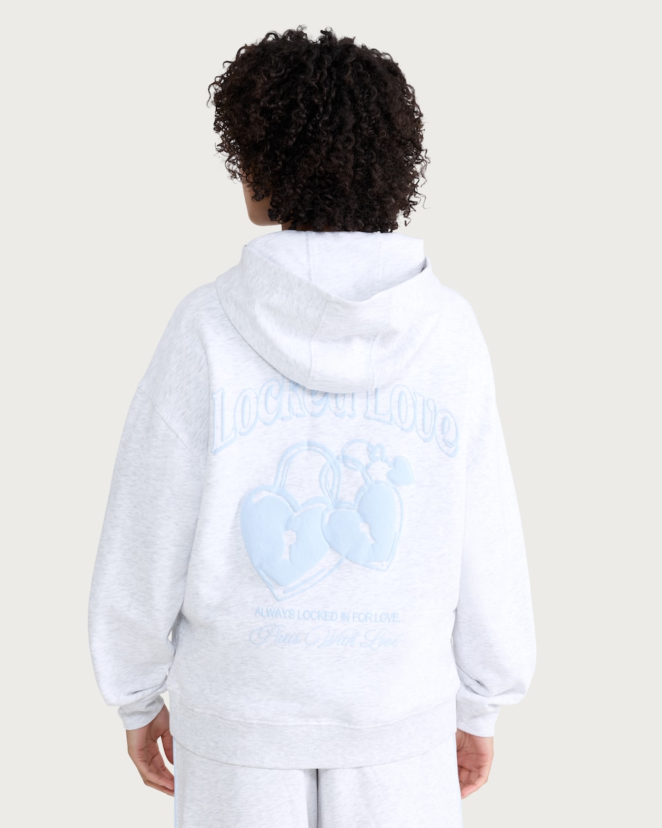 image 1 of OH ME OH MY Cotton Rich Oversized Fit Co-ord Hoodie in Grey