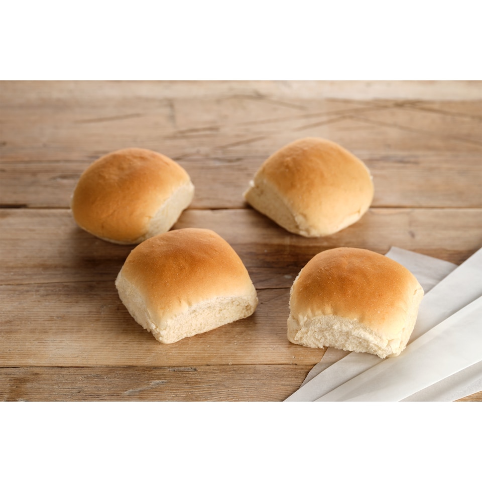 image 1 of Tesco White Large Baps 4 Pack