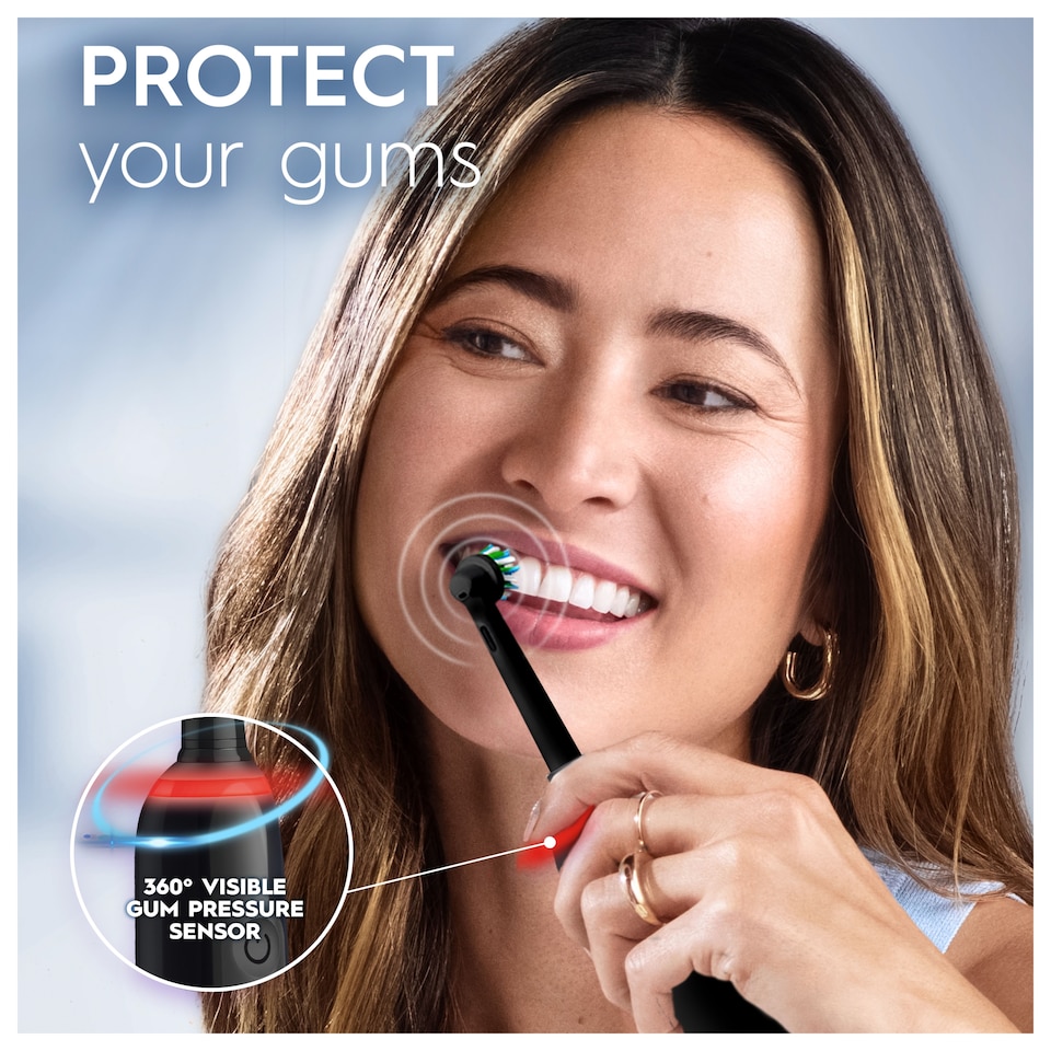 image 1 of Oral-B Pro 3 Black Cross Action Electric Toothbrush
