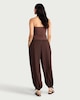 image 3 of F&F Tie Hem Balloon Trousers in Brown