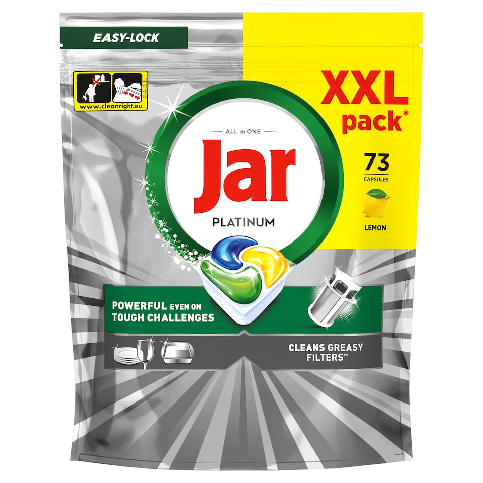 obrázok 1 z Jar Platinum Tablety Do Umývačky Riadu, Citrón,  73 Kapsúl