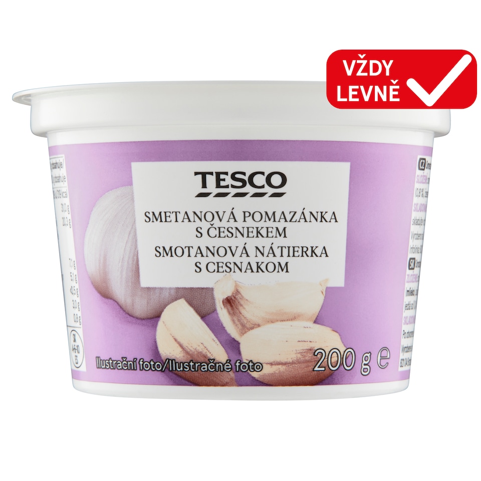 Tesco Cream Spread with Garlic 200g