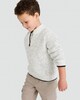 image 2 of F&F Boys Chenille Half-Zip Knitted Jumper in Ecru
