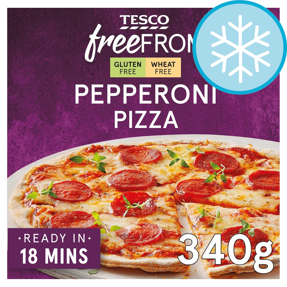 image 1 of TESCO FREE FROM PEPPERONI PIZZA 340g