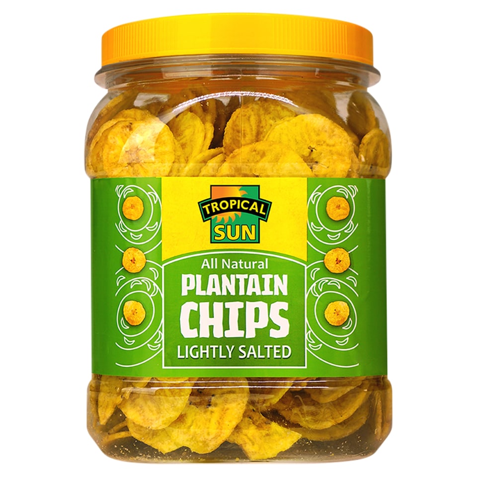 Tropical Sun Plantain Tubs Chips Salted 450g