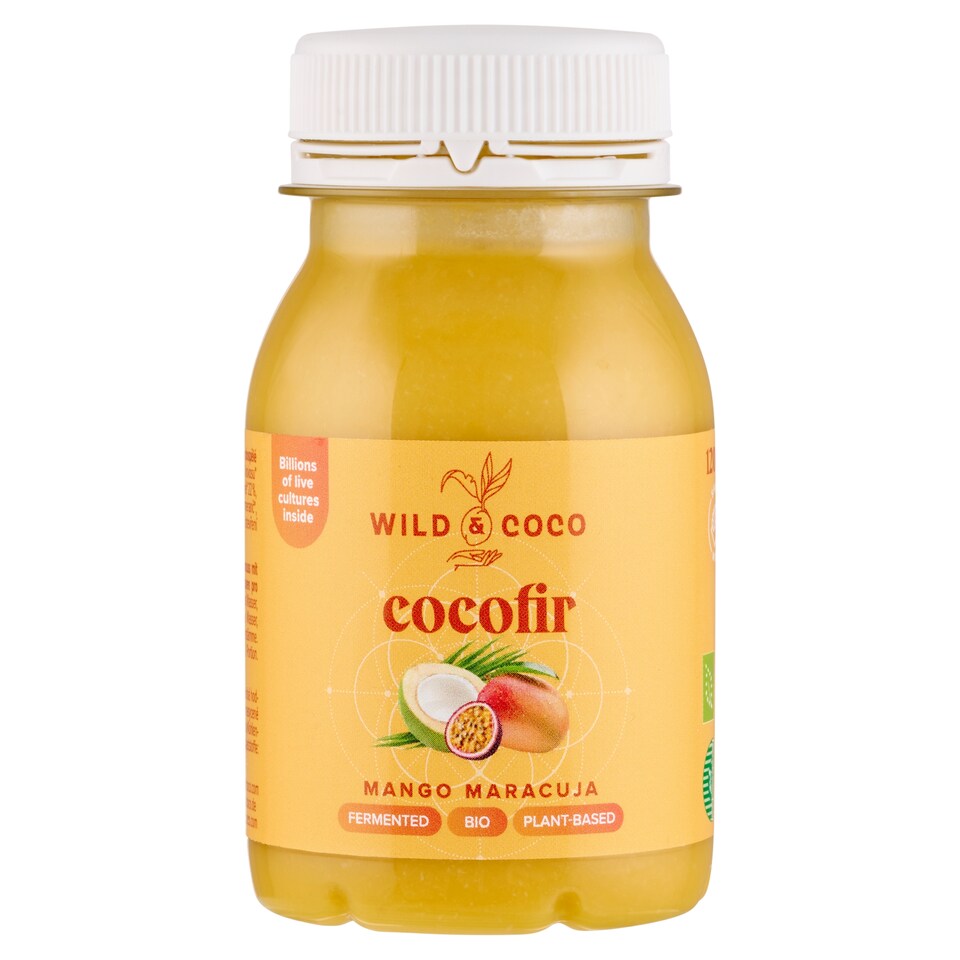 Wild & Coco Probiotický rostlinný nápoj s mangem a maracujou 120ml