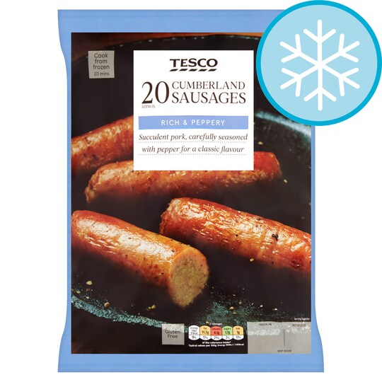 Tesco 20 Cumberland Sausages 900G Tesco Groceries