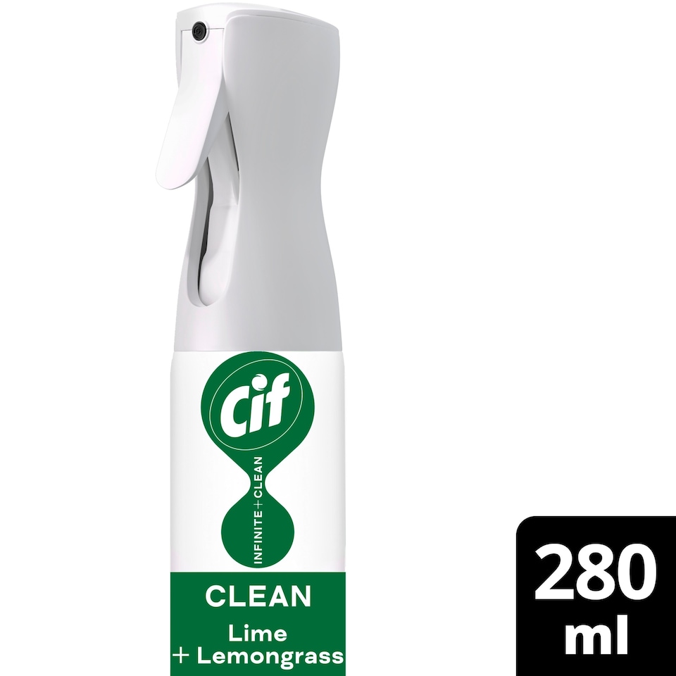 image 1 of Cif Infinite Clean All in One: Clean Lime and Lemongrass Spray 280ml