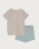 image 2 of F&F Baby Striped Jungle Print T-Shirt and Shorts Set in Tan