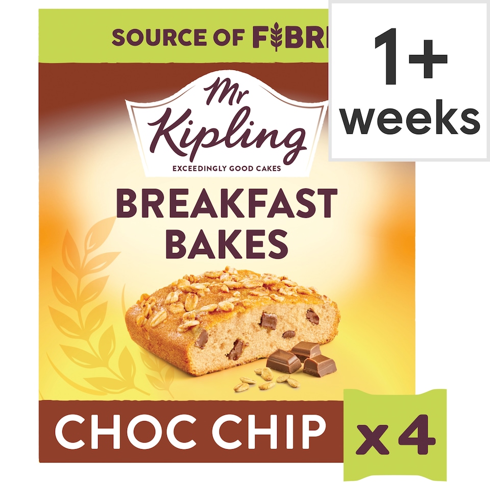image 1 of Mr Kipling Breakfast Bakes Chocolate Chip Snack Cakes 4 pack