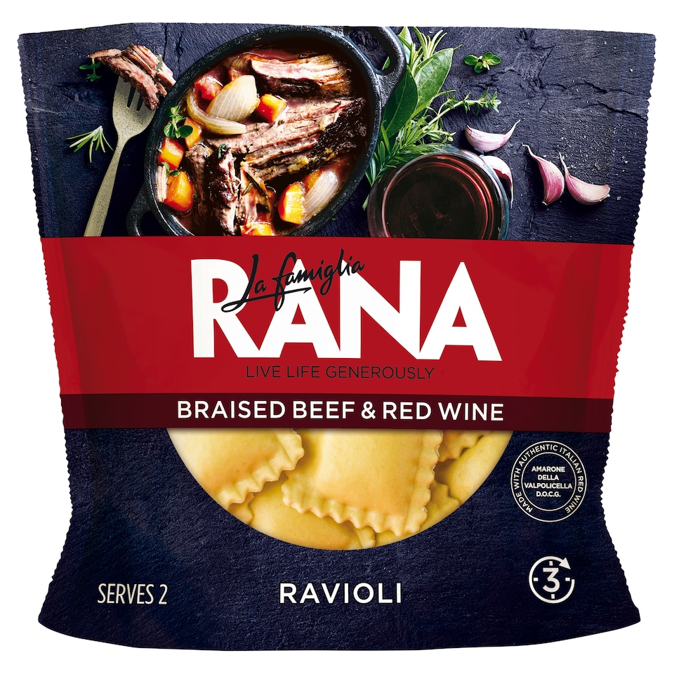 La Famiglia Rana Braised Beef & Red Wine Ravioli 250g