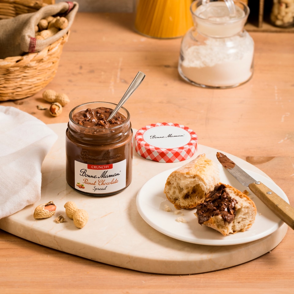 image 1 of Bonne Maman Crunchy Peanut Chocolate Spread 240g