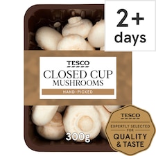 Tesco Closed Cup Mushrooms 300G