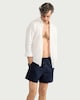 image 1 of F&F Textured Drawstring Swim Shorts in Navy
