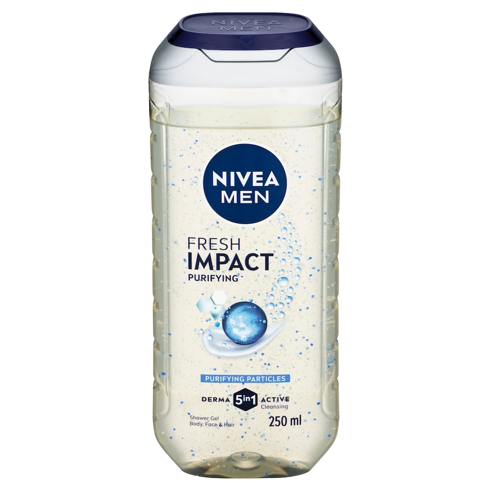 image 1 of Nivea Men Fresh Impact 5 in 1 Shower Gel 250 ml