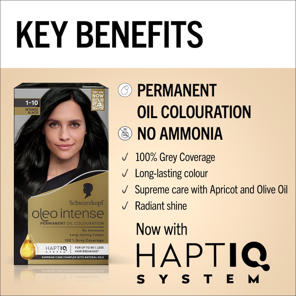 image 1 of Schwarzkopf Oleo Intense Intense Black 1-10 Permanent Hair Dye