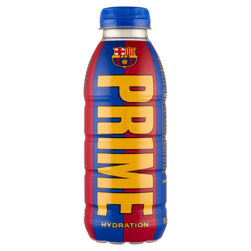 Prime Hydration Barcelona vegyesgyümölcs-ízű szénsavmentes üdítőital édesítőszerekkel 500 ml