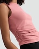 image 1 of F&F Polyamide Cowl Neck Ruched Sleeveless Top in Rose