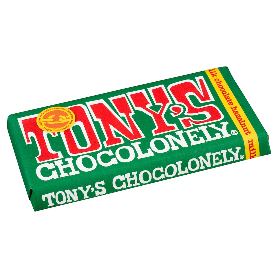image 1 of Tony's Chocolonely Milk Chocolate Hazelnut 180g