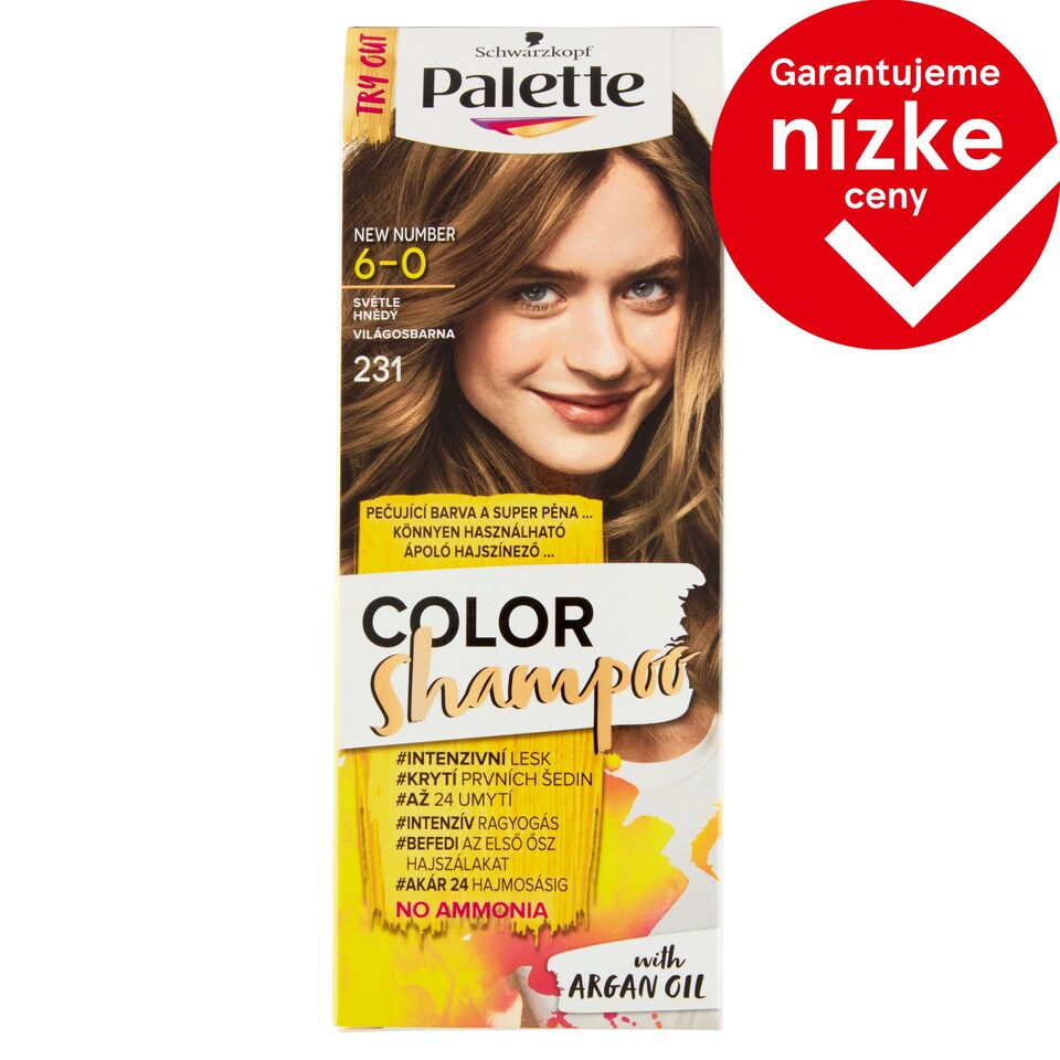 image 1 of Schwarzkopf Palette Color Shampoo Hair Color Light Brown 6-0 (231)