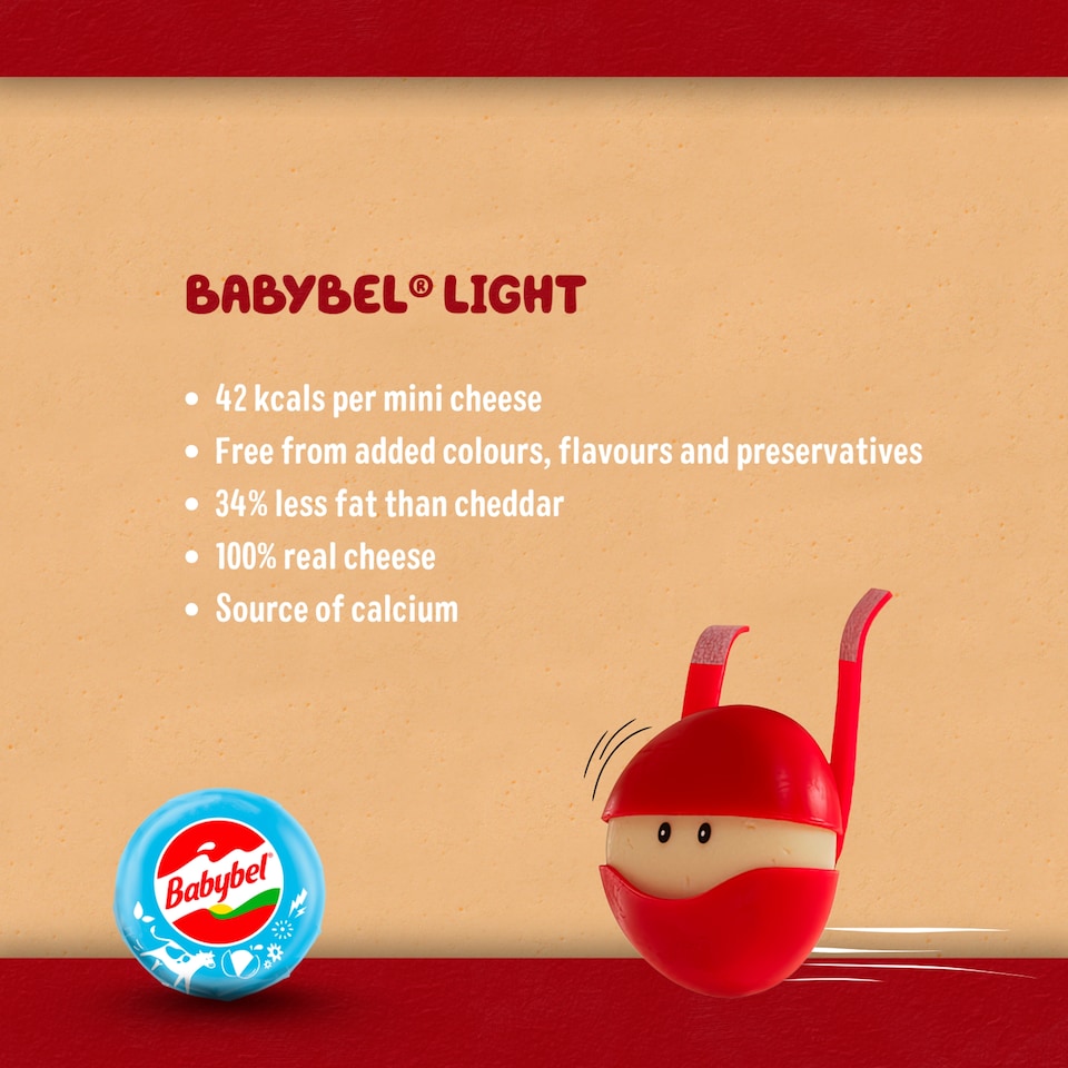 image 1 of Mini Babybel Light Cheese 12 Pack, 240G