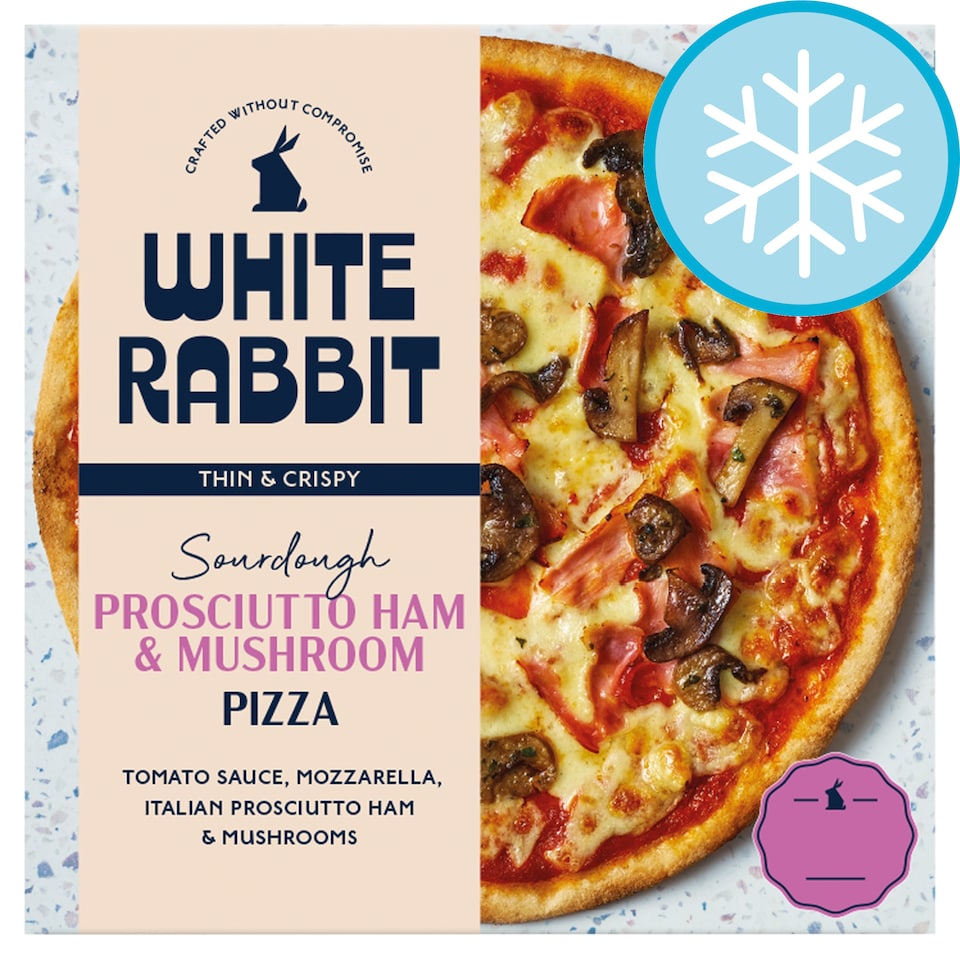 image 1 of White Rabbit Prosciutto Ham & Mushroom Sourdough Gluten Free Pizza 332g
