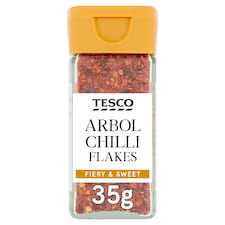 Tesco Arbol Chilli Flakes 35G