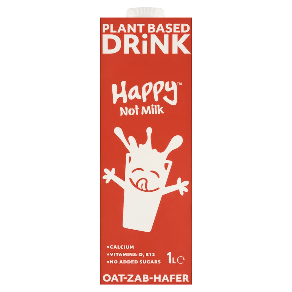 image 1 of Happy Not Milk UHT Oat Drink with Calcium, Vitamin D- and B12 1 l