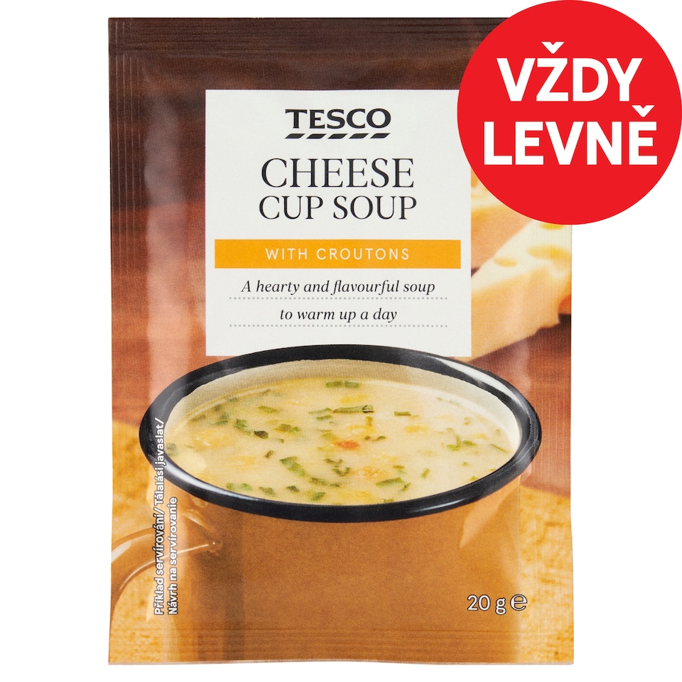Tesco Instantní sýrová polévka krutony 20g