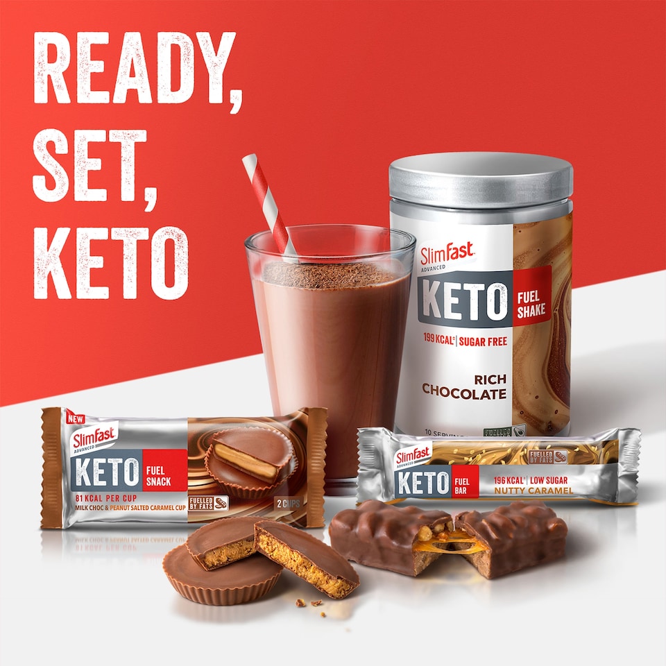 image 1 of SlimFast Advanced Keto Fuel Powdered Shake Mix - Rich Chocolate 350g
