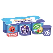 Petits Filous No Added Sugar Fromage Frais - Strawberry & Banana 6 x 47g