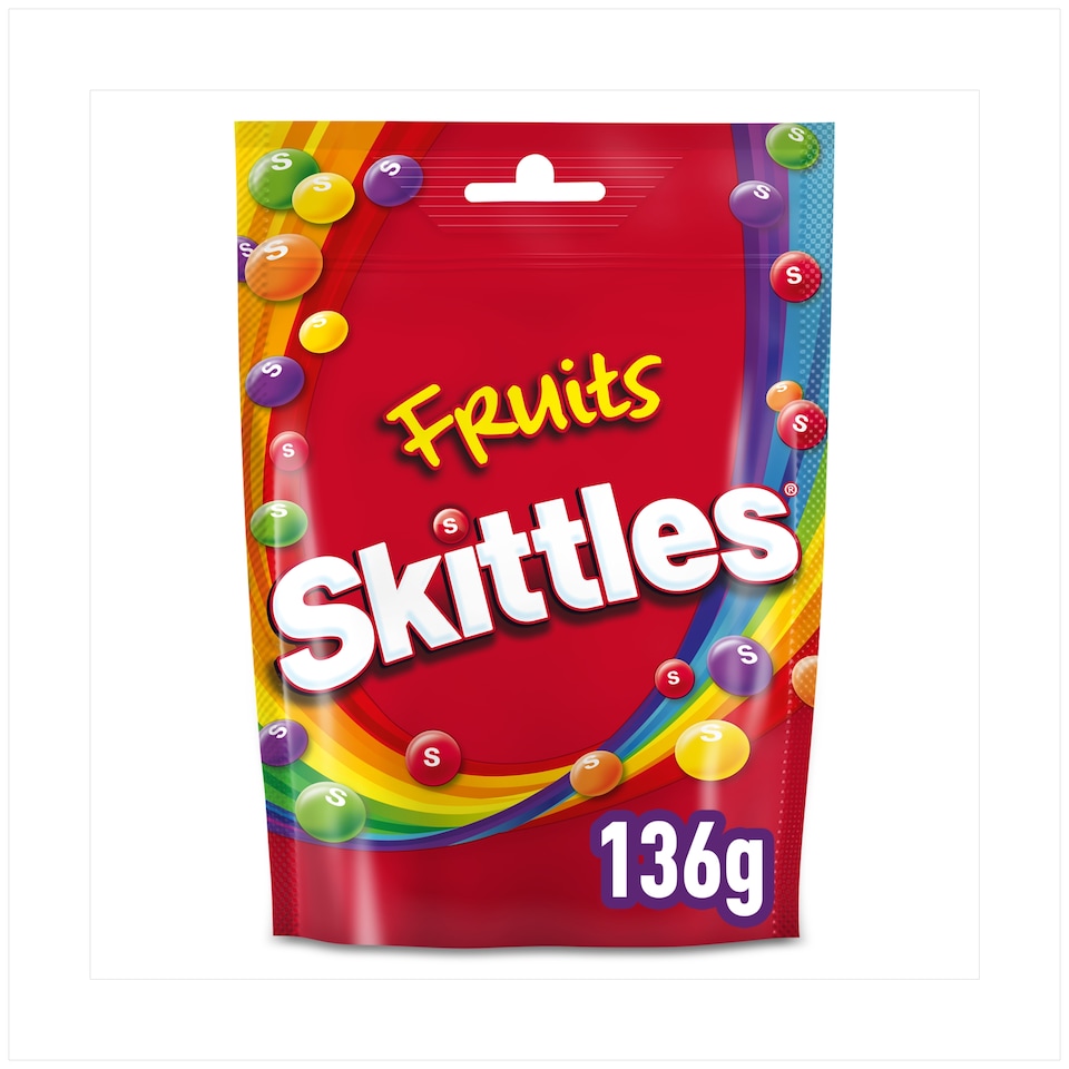 Skittles Fruit Flavoured Sweets Bag 136g