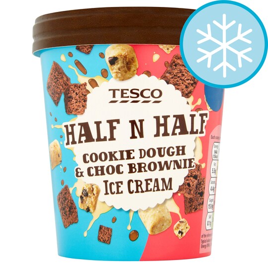 T. Cookie Dough & Choc Brownie Ice Cream 480ml Tesco Groceries