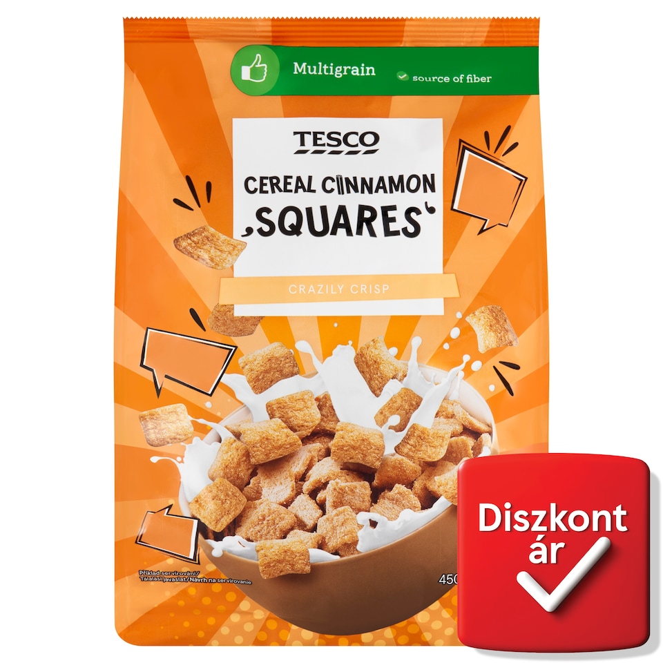 Tesco Squares fahéjas gabonapehely 450 g