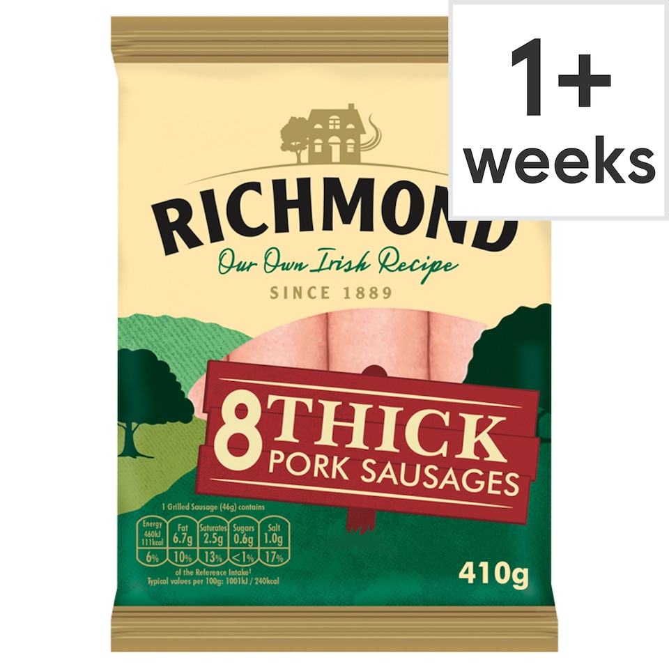Richmond Thick Pork Sausages 8 Pack 410g