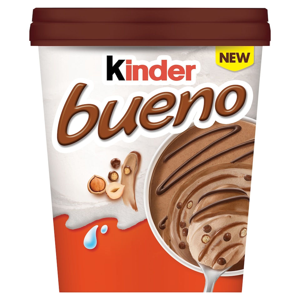 Kinder Bueno mogyorós tejes jégkrém mogyorós szósszal 285 g