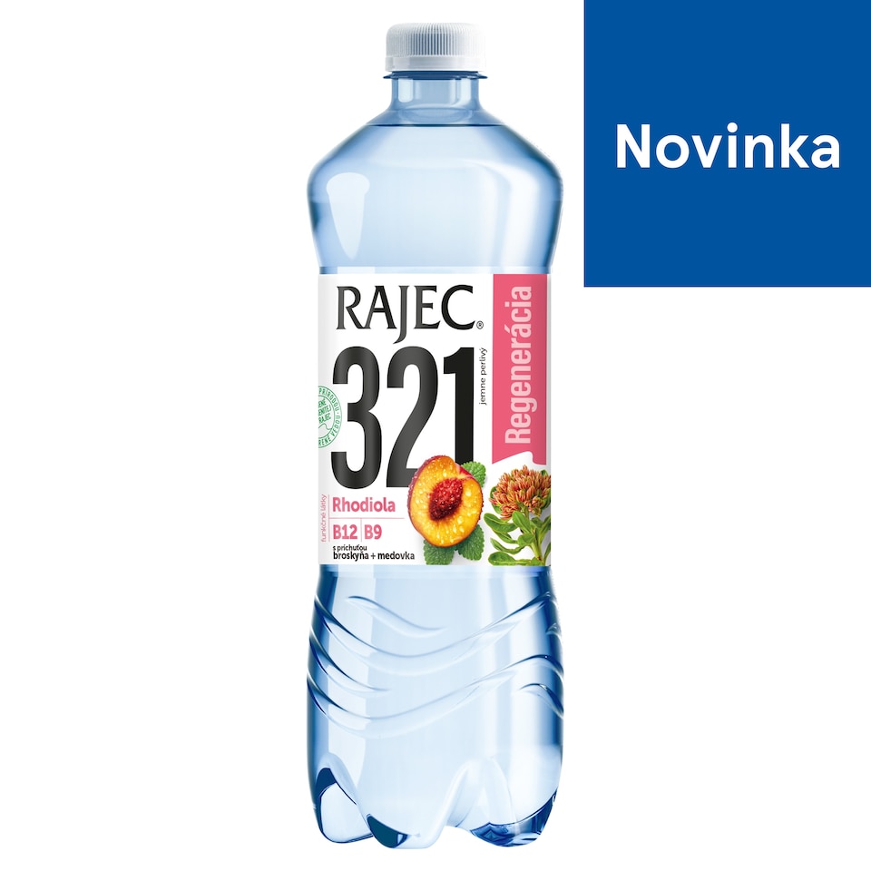 Rajec 321 regenerácia s príchuťou broskyne a medovky jemne perlivý 0,75 l